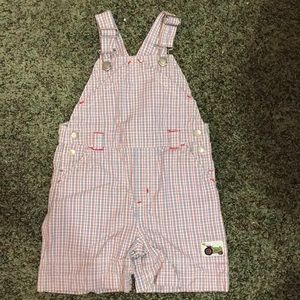 Gymboree Plaid Shorts Overalls
